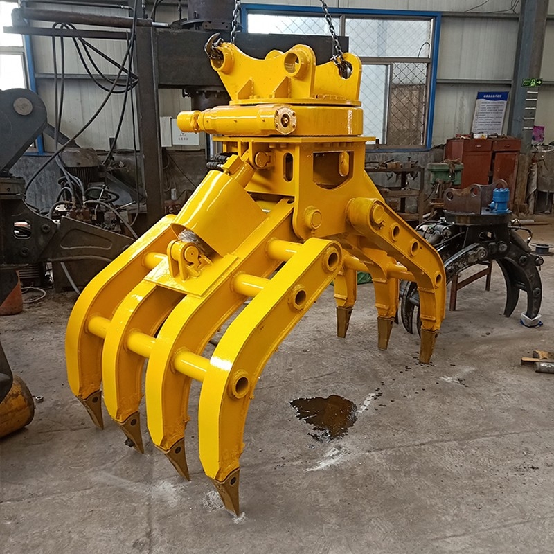 挖機旋轉(zhuǎn)抓鋼機