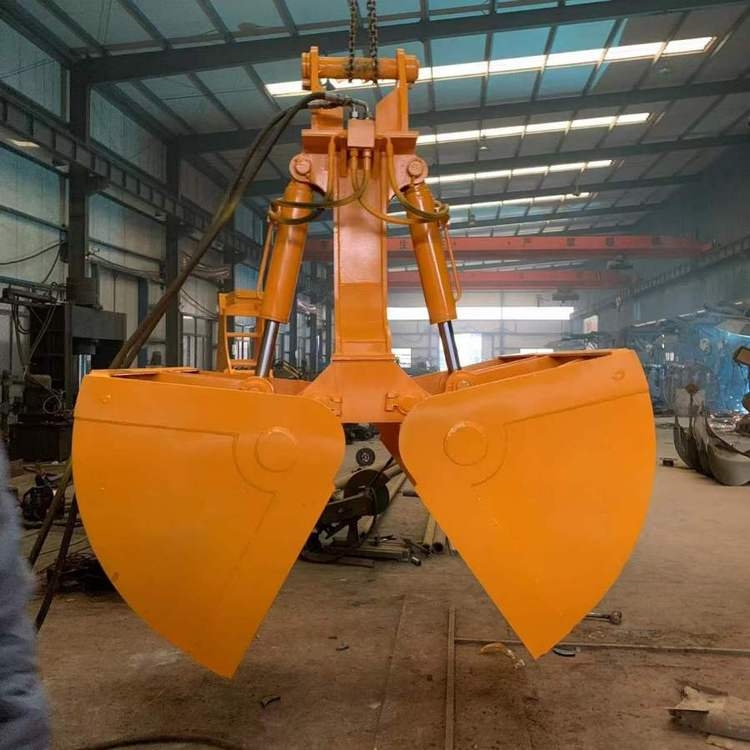 河道清淤專用挖掘機(jī)60-240雙油缸液壓旋轉(zhuǎn)貝殼斗鉤機(jī)挖沙抓泥斗